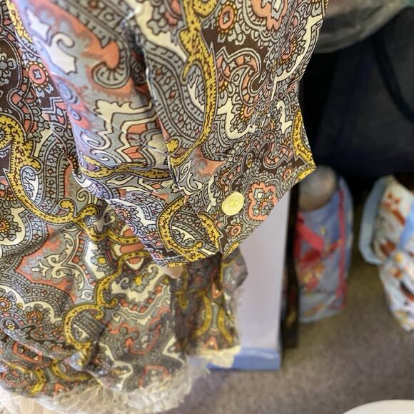 MissJune Woman 3 Luxury Silk ShirtDress LongSleeve Lace Dainty Paisley Whimsical - Picture 11 of 11